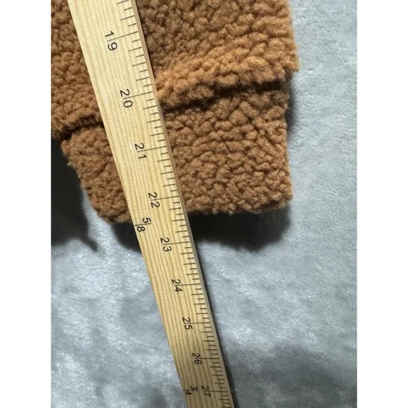 Alpine Design Sherpa Fleece Anorak Pullover Womens M Caramel Snap Jacket‎ NWT - Picture 10 of 11